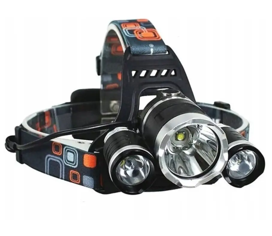 Ліхтар налобний RJ-3000 акумуляторний 3 діоди 2х18650 (ML-04670)