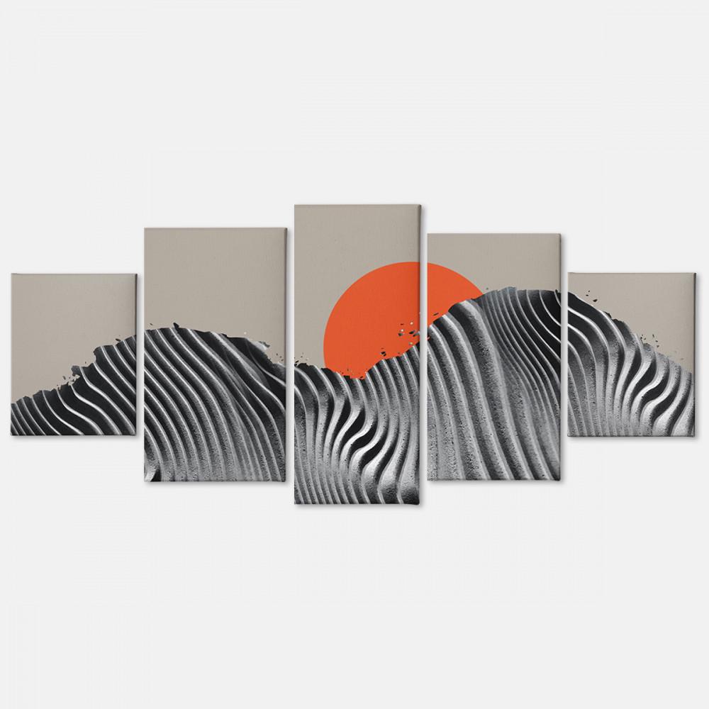 Модульная картина Malevich Store Sunset из пяти частей 162x80 см (MK53608)