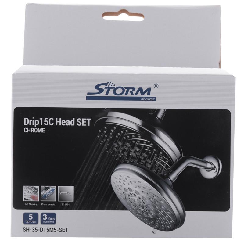 Лійка для душу верхня STORM SH-35-D15M5-SET D 15 см (ST0023) - фото 2