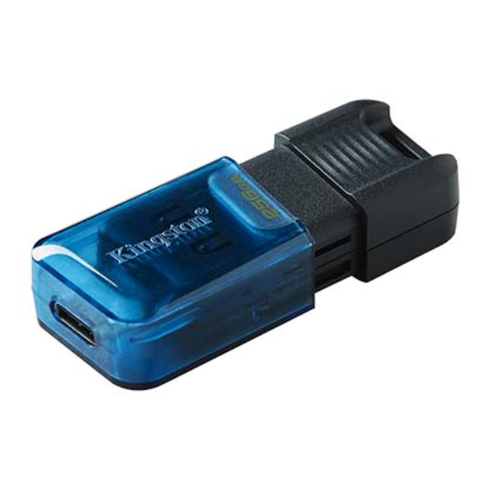 Флеш-пам'ять Kingston DT80M USB 3.2/Type-C 256 Gb Чорний/Синій (574621) - фото 2