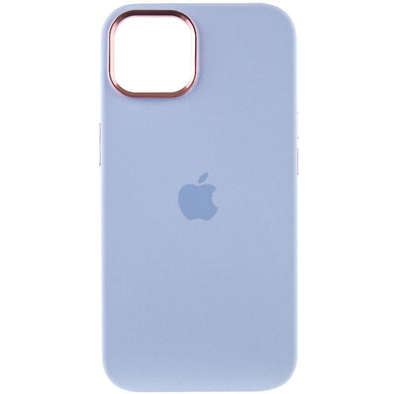 Противоударный чехол Silicone Case Metal Buttons (AA) для Apple iPhone 12 Pro Max (6.7") Голубой / Cloud Blue - фото 2