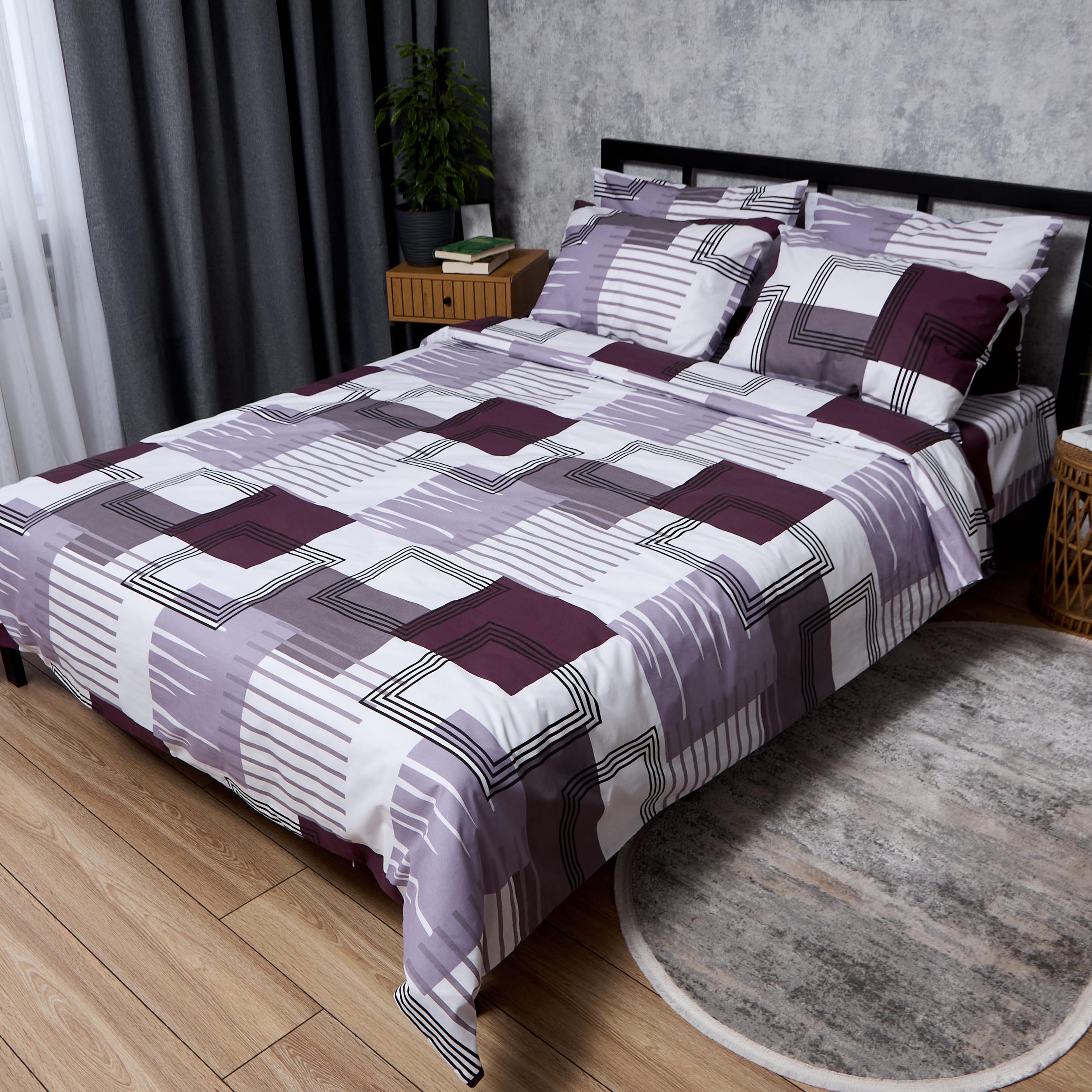 Комплект постельного белья Moon&Star Бязь Gold Люкс Calm Lines семейный 160х220 см наволочки 2 шт. (MS-820010567)