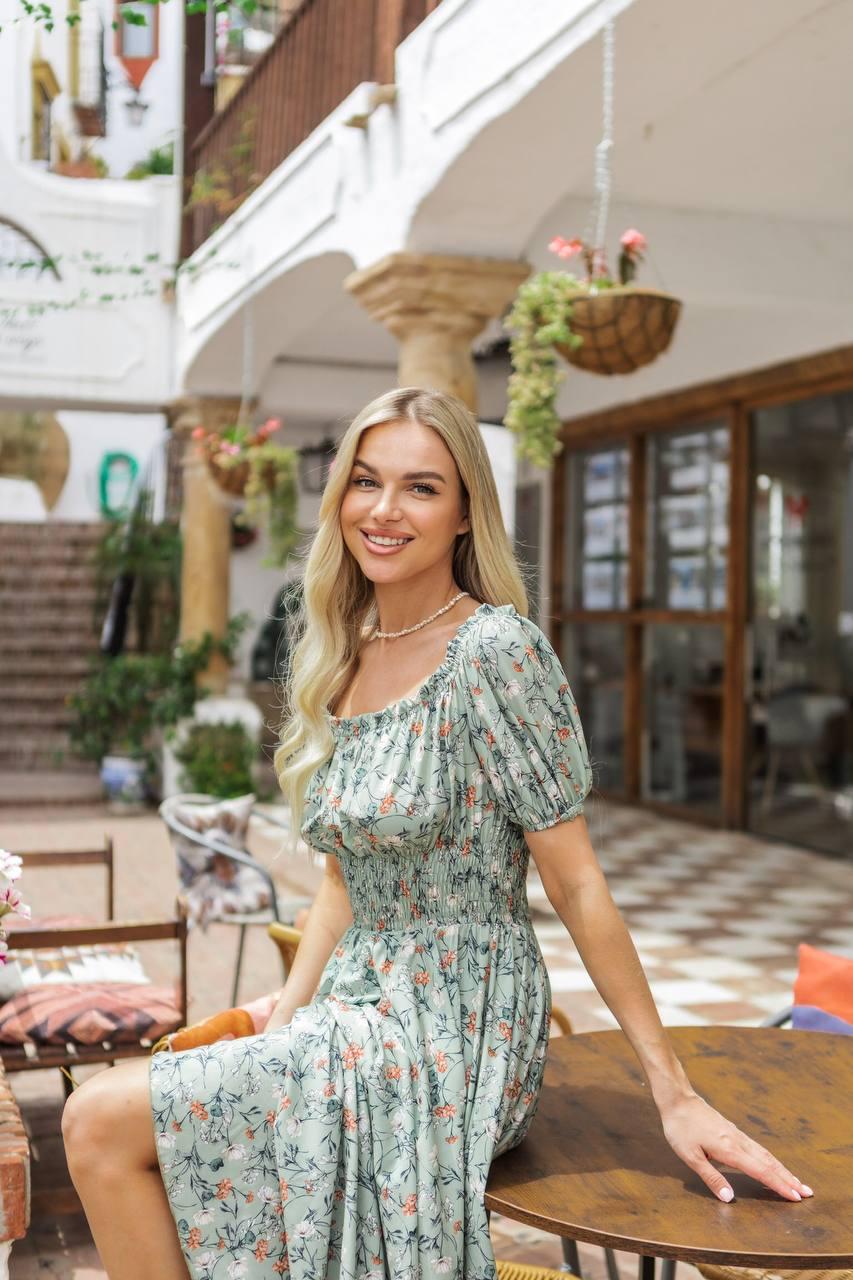 Платье женское софт р. 42-48 Оливковый (Р5041-В36/Д) - фото 8