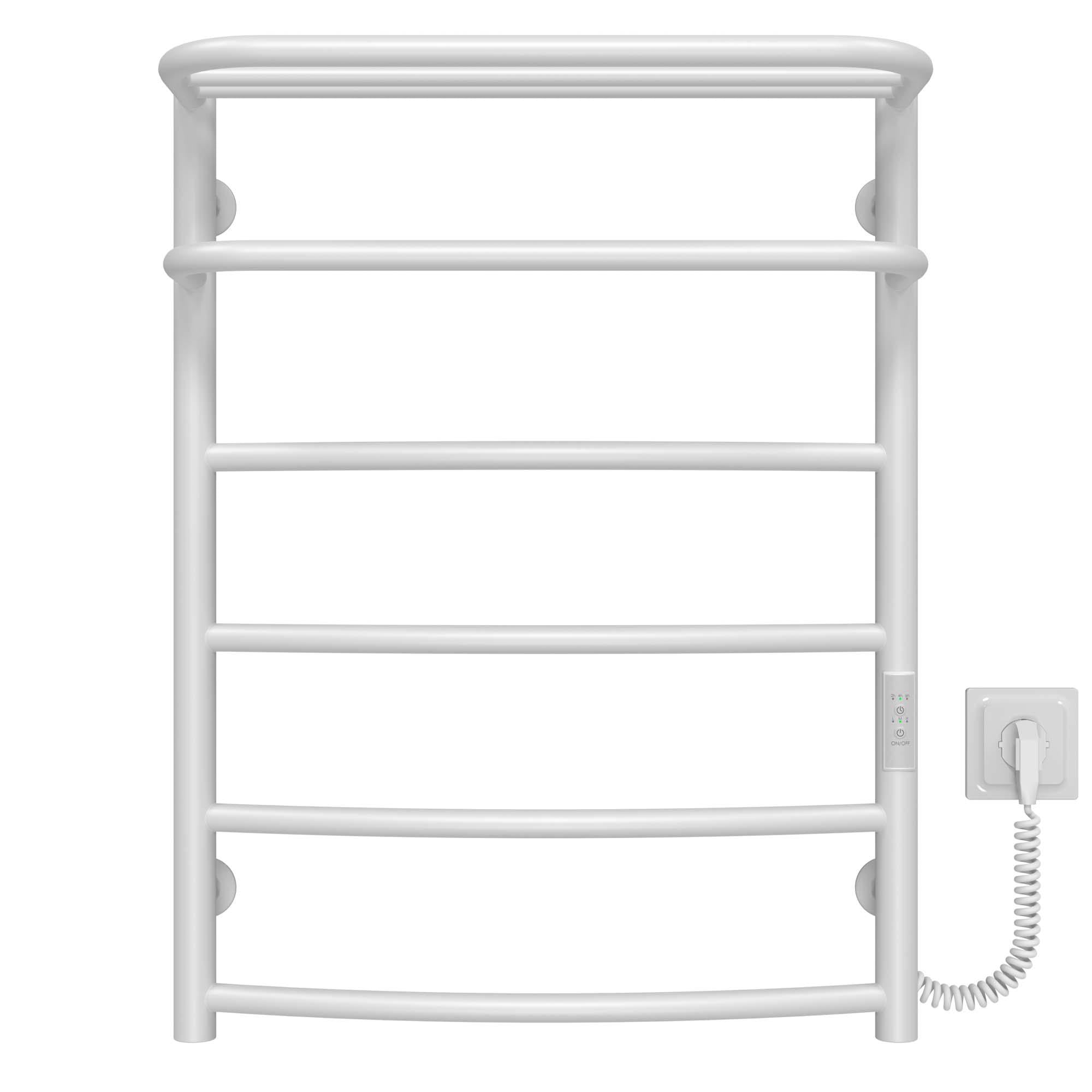 Рушникосушарка електрична Deffi Отель П6 WD03 праве підключення нержавіюча сталь 400х700 мм Білий (C.OD.70.40.6.E.W.R.3)