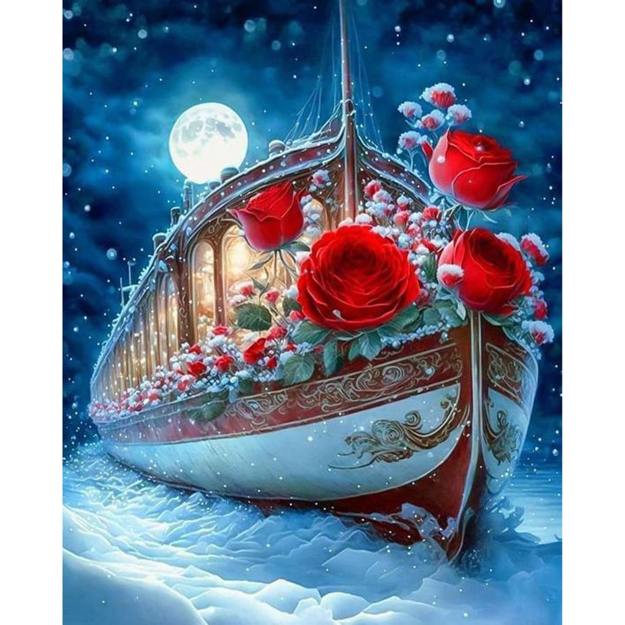 Алмазная мозаика Strateg Романтическое путешествие 30х40 см (HEG87083)