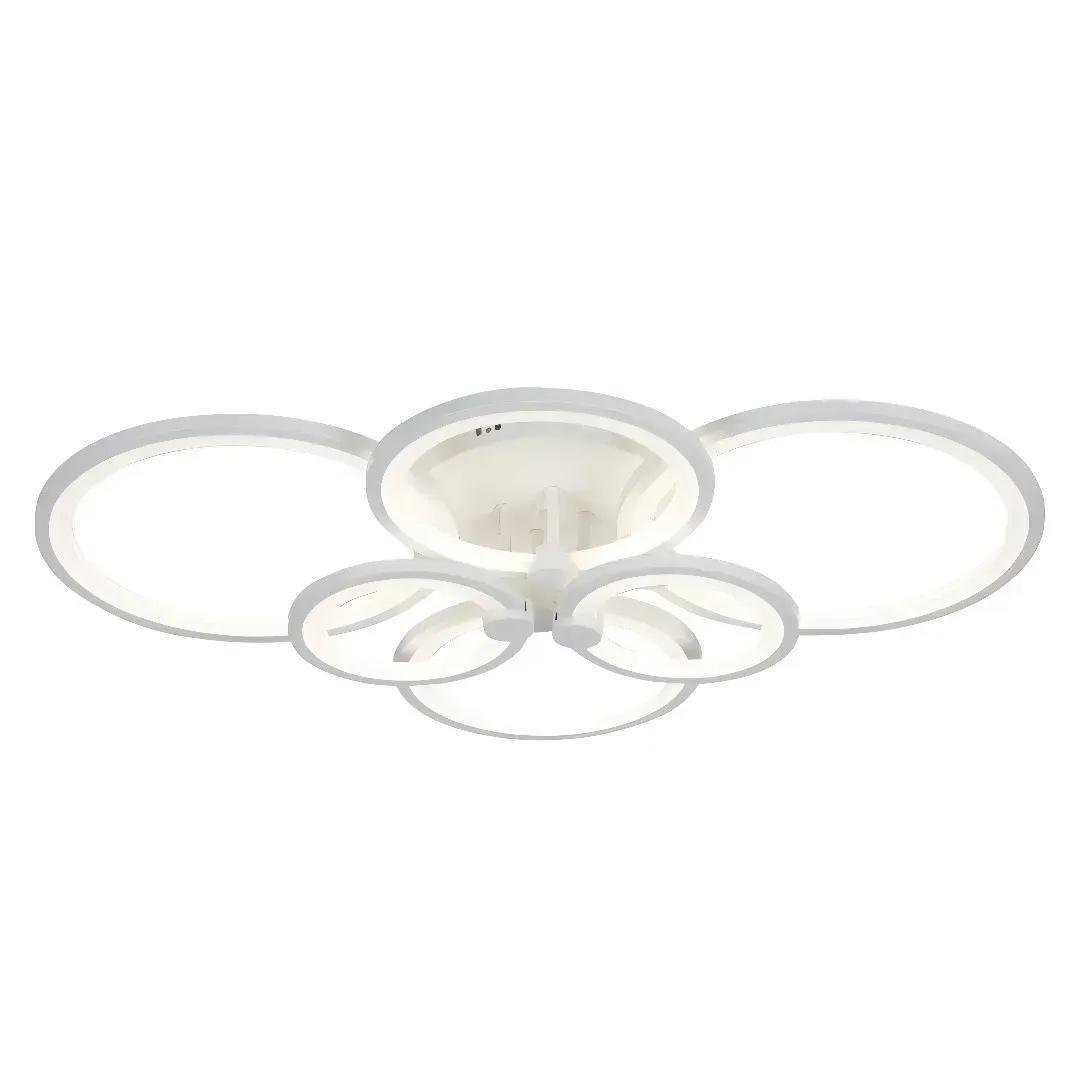 LED-люстра потолочная Valeso с пультом и акриловыми плафонами 3000/6500K IP20 G 2732/2+2+2 168W Белый (28685871)