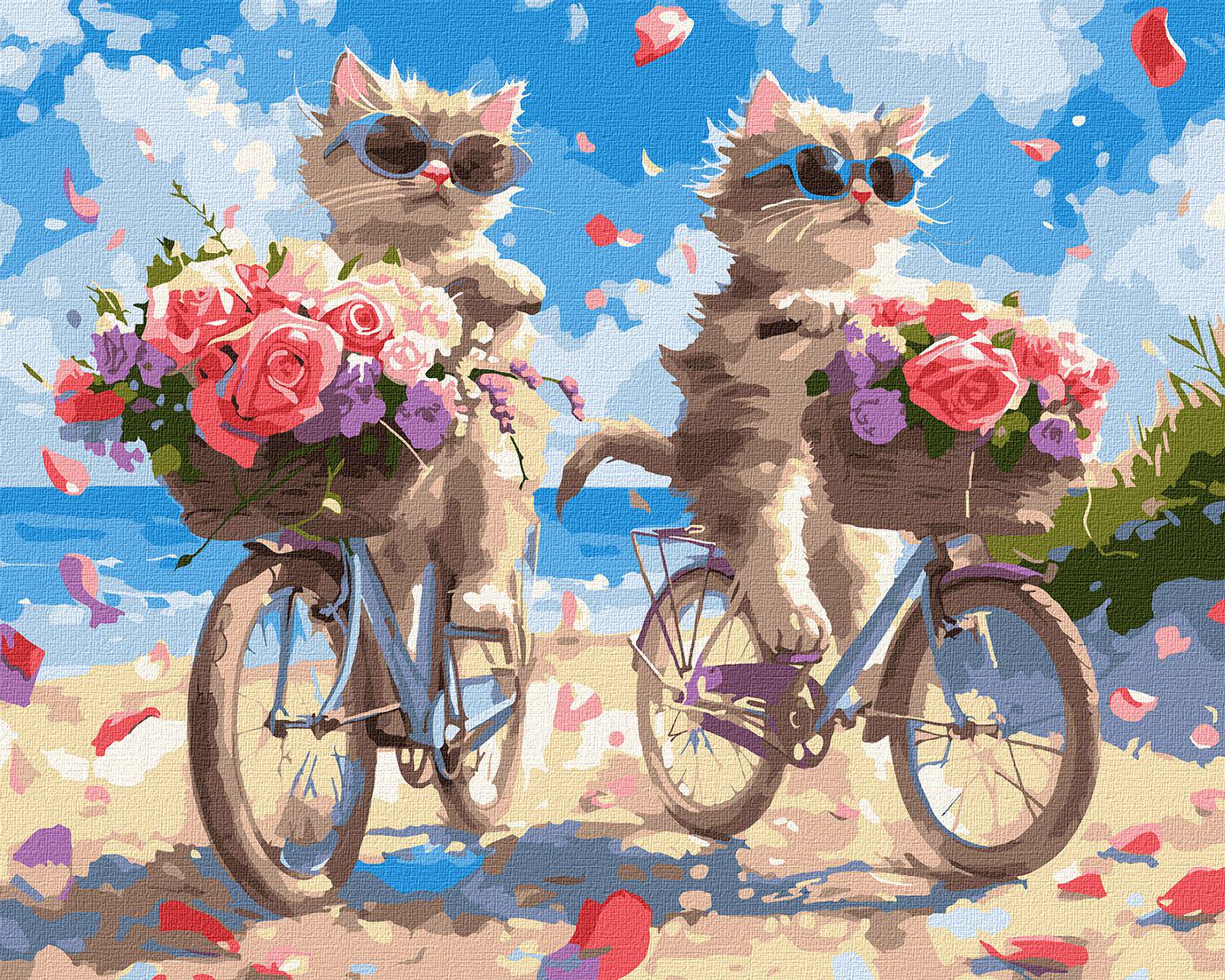 Набір для розпису по номерах Ideyka Літній велопробіг КНО6634 40x50 см (MTT-184814)