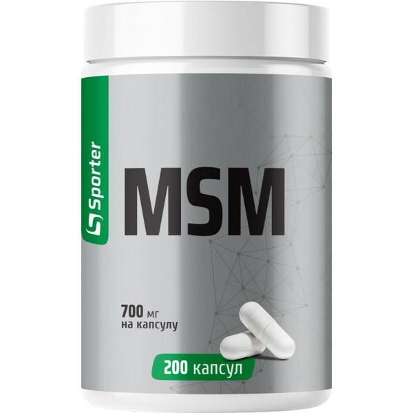 Метилсульфонилметан Sporter MSM 700 мг 200 капс.