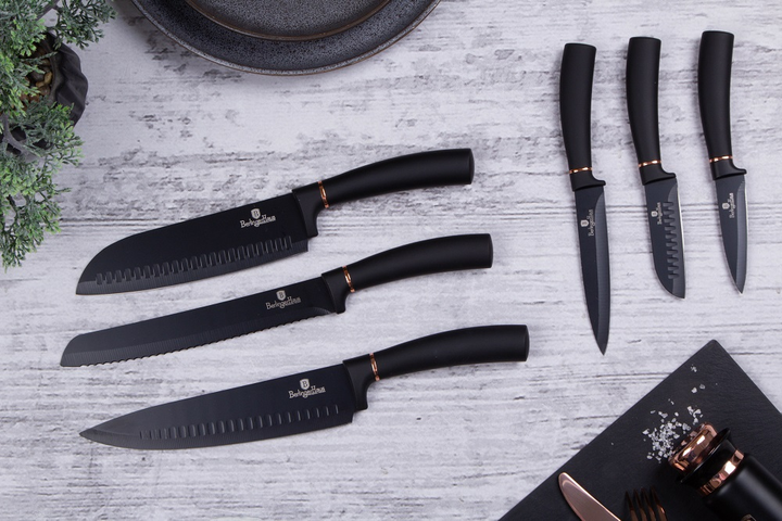 Набор ножей Berlinger Haus Black Rose Collection 6 предметов BH-2337 - фото 5