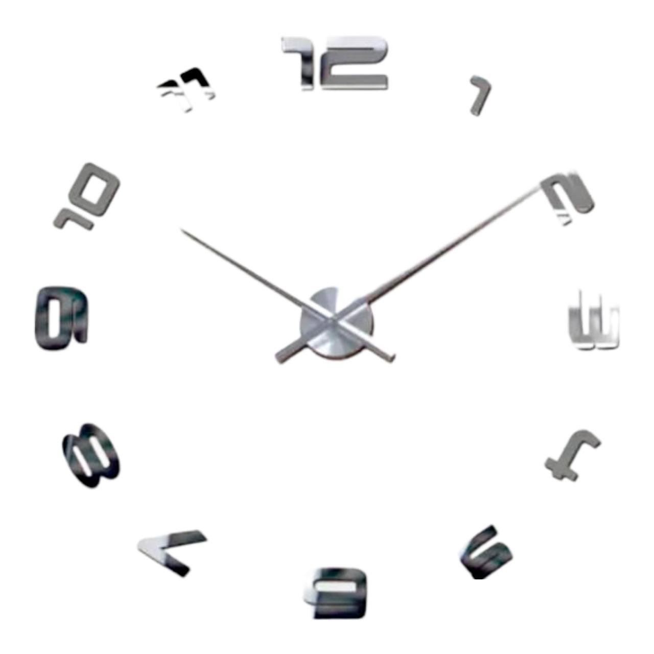 Годинник настінний 3Д Idea Арабський Type S D 130 см Silver