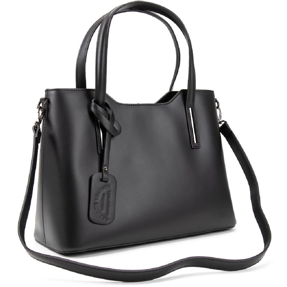 Женская сумка Royal Bag F-IT-7608A-2 кожаная Черный (6704)