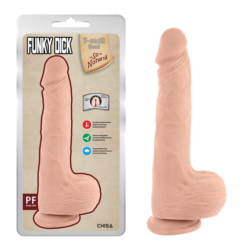 Фаллоимитатор на присоске Funky Dick Flesh (1000063630)