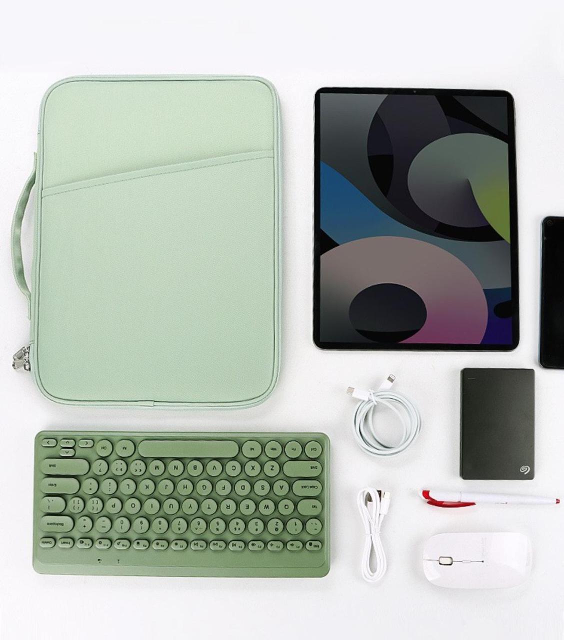 Чохол сумка для планшета з ручкою для Apple iPad Air/Pro 9.7"-11" Зелений (23970406) - фото 5 Чохол сумка для планшета з ручкою для Apple iPad Air/Pro 9.7"-11" Зелений (23970406) - фото 5