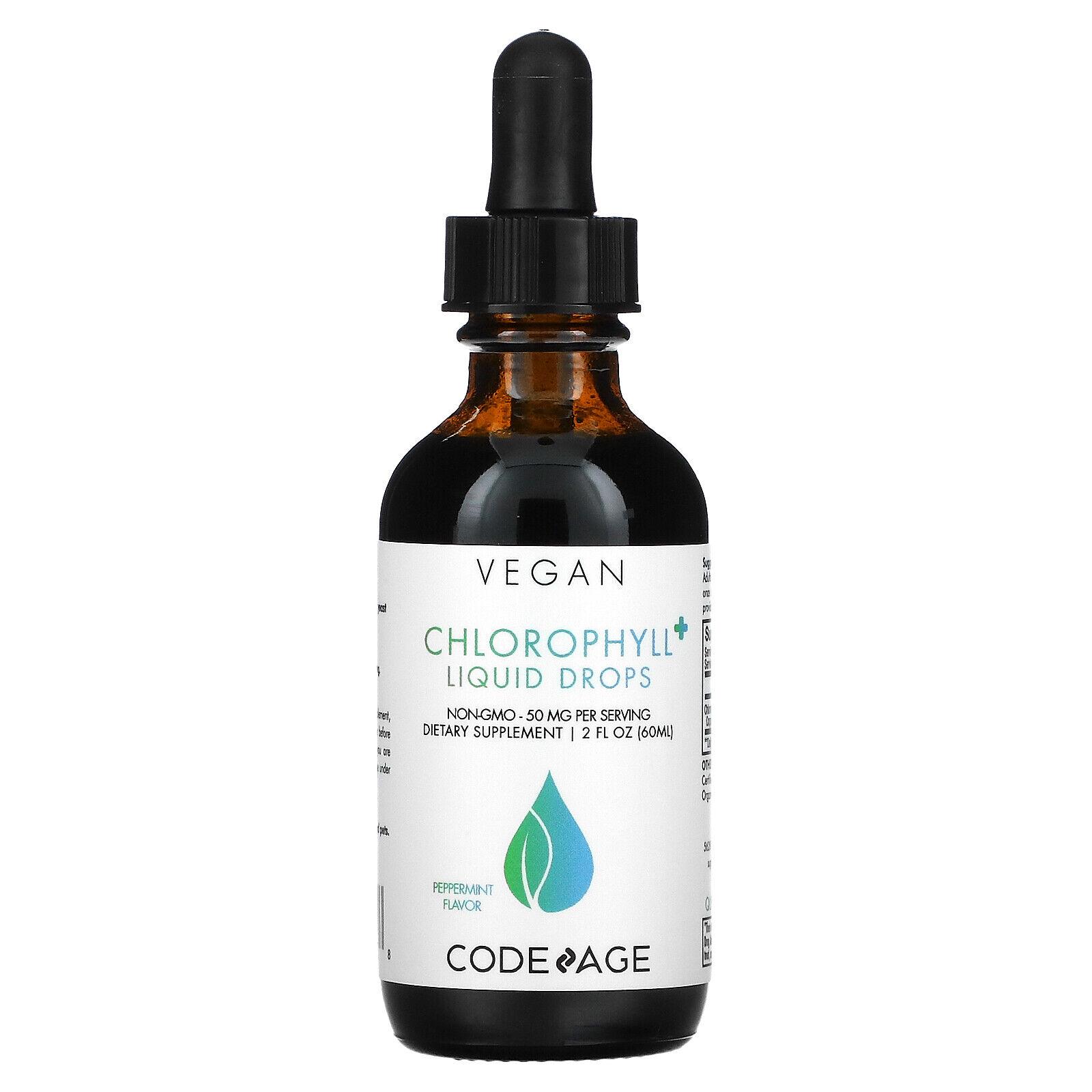 Хлорофилл Codeage Liquid Drops Non-GMO Peppermint 50 мг 60 мл (00000036016) Хлорофилл Codeage Liquid Drops Non-GMO Peppermint 50 мг 60 мл (00000036016)