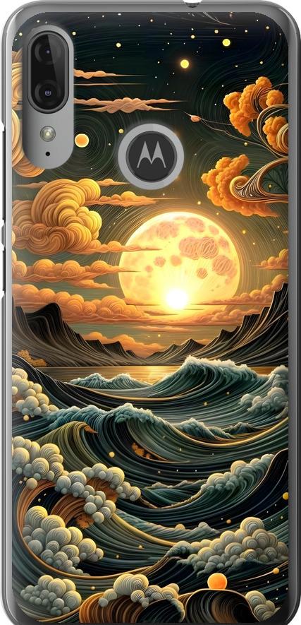 Чехол на Motorola Moto E6 Plus Арт волны (6332u-1780-42517)