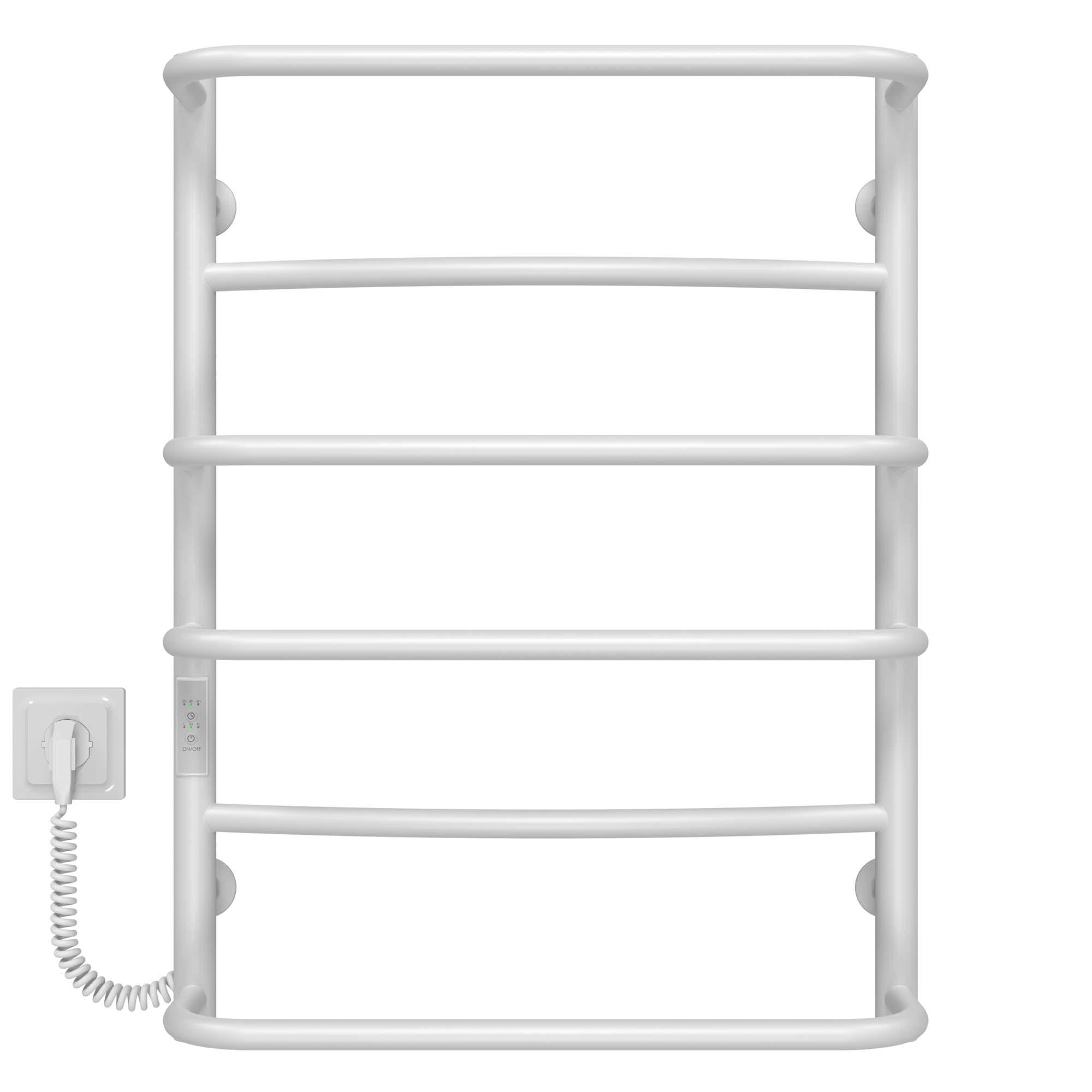 Рушникосушарка електрична Deffi Аквамікс П6 WD03 ліве підключення нержавіюча сталь 400х700 мм Білий (C.AM.70.40.6.E.W.L.3)