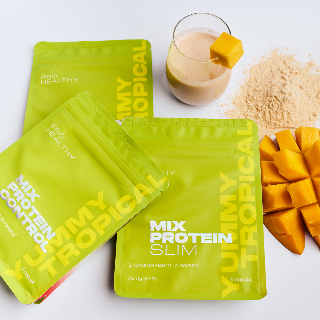 Жироспалювач низькокалорійний коктейль зі смаком манго та маракуї для зменшення ваги Mix Protein Slim Yummy Tropical PRO HEALTHY CHOICE 145 г - фото 7 Жироспалювач низькокалорійний коктейль зі смаком манго та маракуї для зменшення ваги Mix Protein Slim Yummy Tropical PRO HEALTHY CHOICE 145 г - фото 7