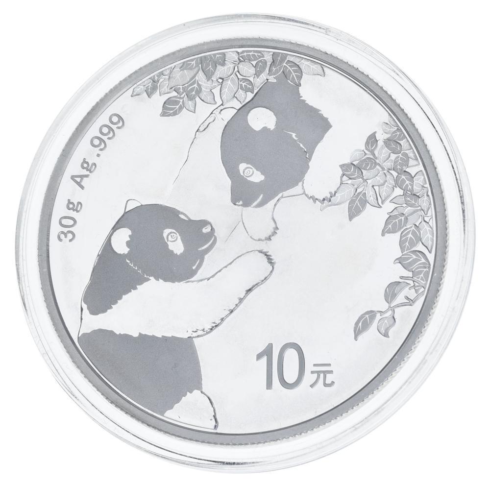 Коллекционная монета Китай 10 юань 2023 серебро UNC Панда унция/30 г (М20787)