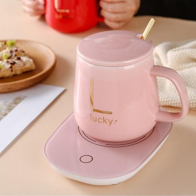 Чашка Lucky з підігрівом від 220V 350 мл Рожевий (23448688) - фото 2 Чашка Lucky з підігрівом від 220V 350 мл Рожевий (23448688) - фото 2