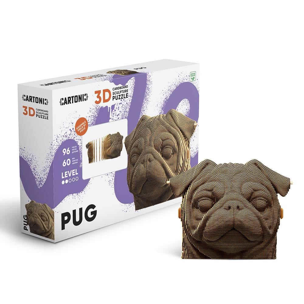 Пазл-конструктор 3D картонный Cartonic 3D Puzzle Pug Мопс (33394494)