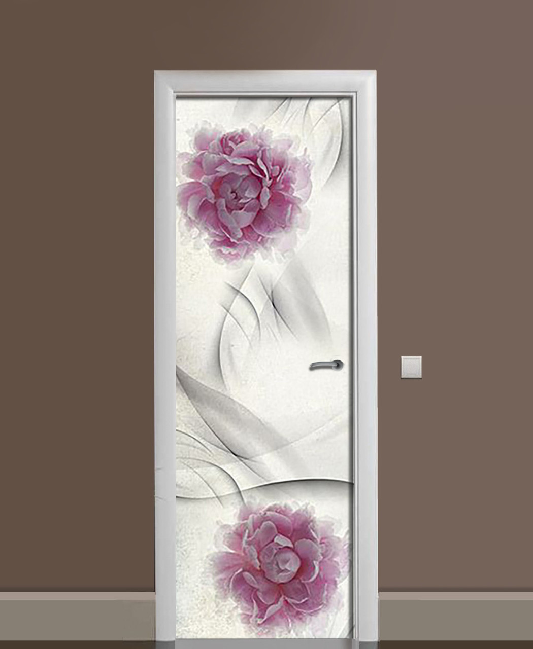Наліпка 3D на двері Zatarga Пишні бутони 650х2000 мм (1323467946)