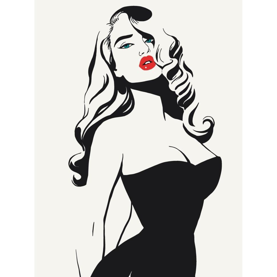 Картина по номерам ART CRAFT Lady in black 30x40 см без коробки (ACR-10060-AC)