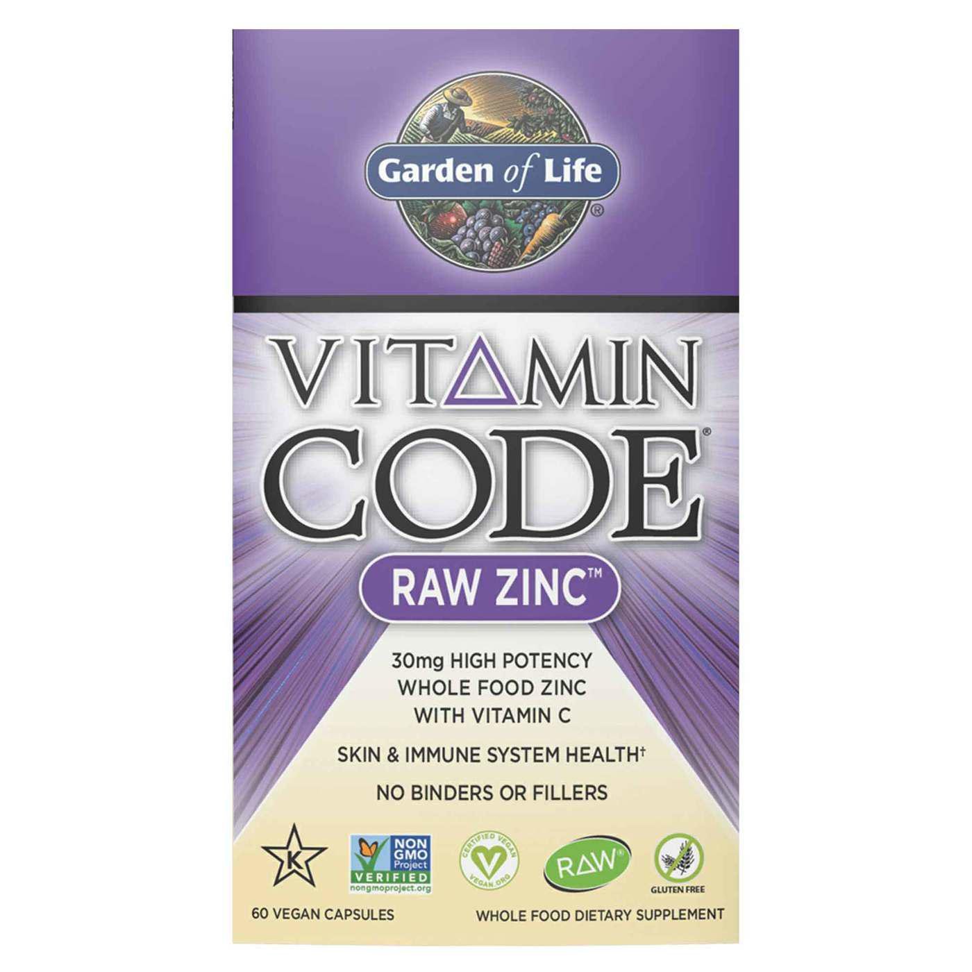 Вітаміни Vitamin Code RAW Zinc 60 veggie capsules