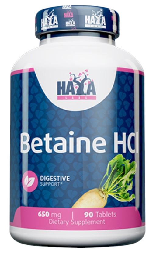 Комплекс Бетаин Гидрохлорид Haya Labs Betaine HCL 650 мг 90 таблеток