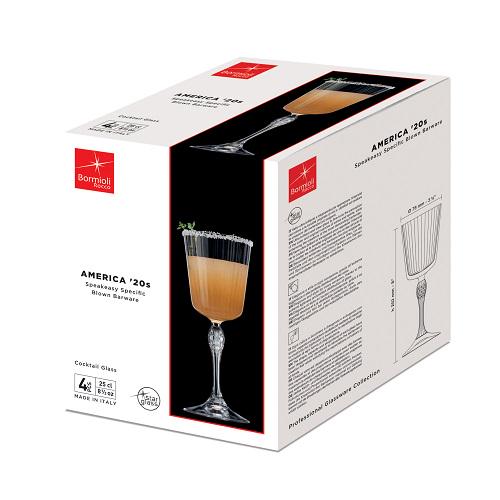 Набір бокалів для вина Bormioli Rocco America'20s 122129GSE021990 250 мл 4 шт. - фото 2