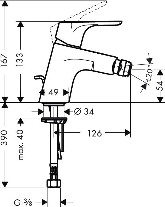 Смеситель для биде Hansgrohe Focus Хром (31920000) - фото 2