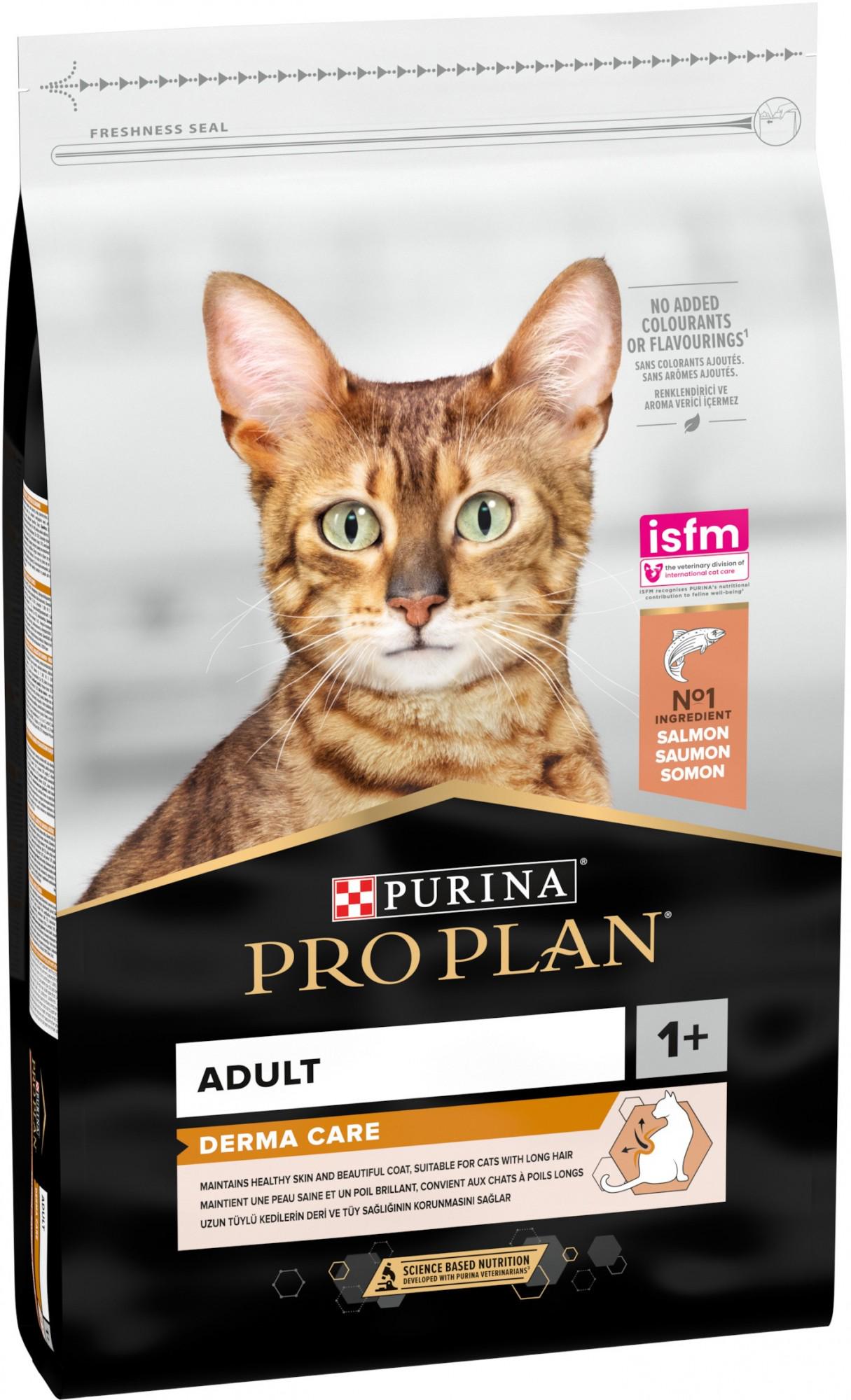 Сухий корм для котів Purina Pro Plan Derma Care підтримка здоров'я шкіри та краси вовни з лососем 10 кг (7613036529235) - фото 2