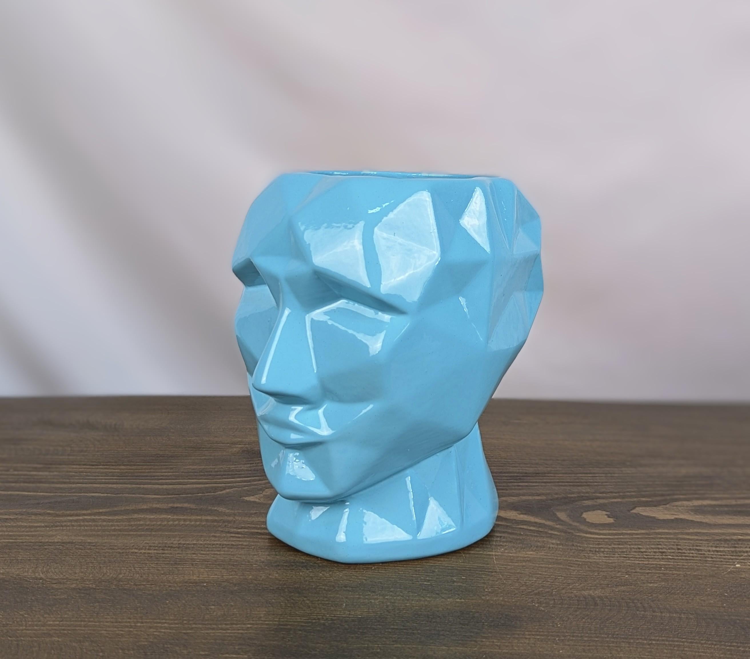 Ваза Nana Ceramics Кай глянец 19 см Бирюзовый