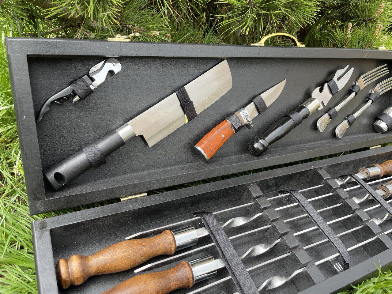 Набір шампурів Пікнік 16 у кейсі (10736588) - фото 6 Набір шампурів Пікнік 16 у кейсі (10736588) - фото 6