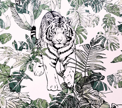 Обои виниловые Deco DISCOUNT 10,05х0,53 м Тигр в джунглях (L70604)