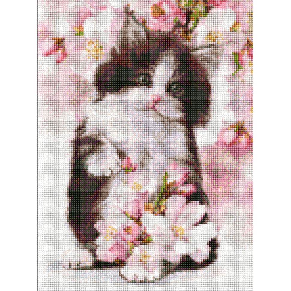 Алмазная мозаика Идейка Пушистый котенок 30х40 см (AMO7359)