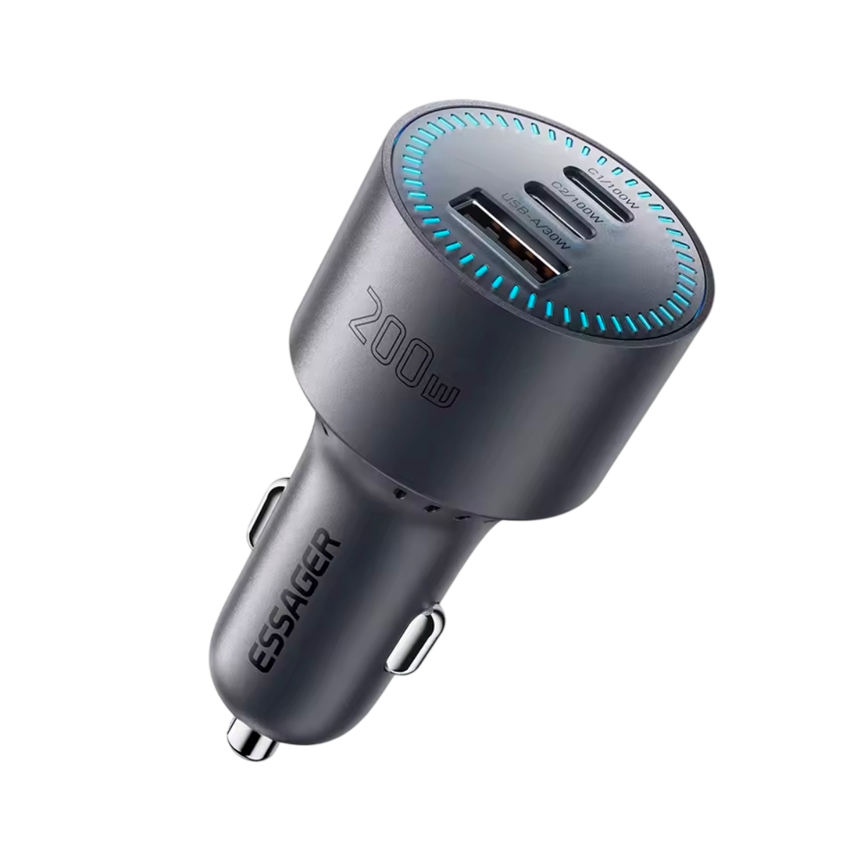 Зарядное устройство автомобильное для Essager 200W 2xType-C/USB (37985420) Зарядное устройство автомобильное для Essager 200W 2xType-C/USB (37985420)
