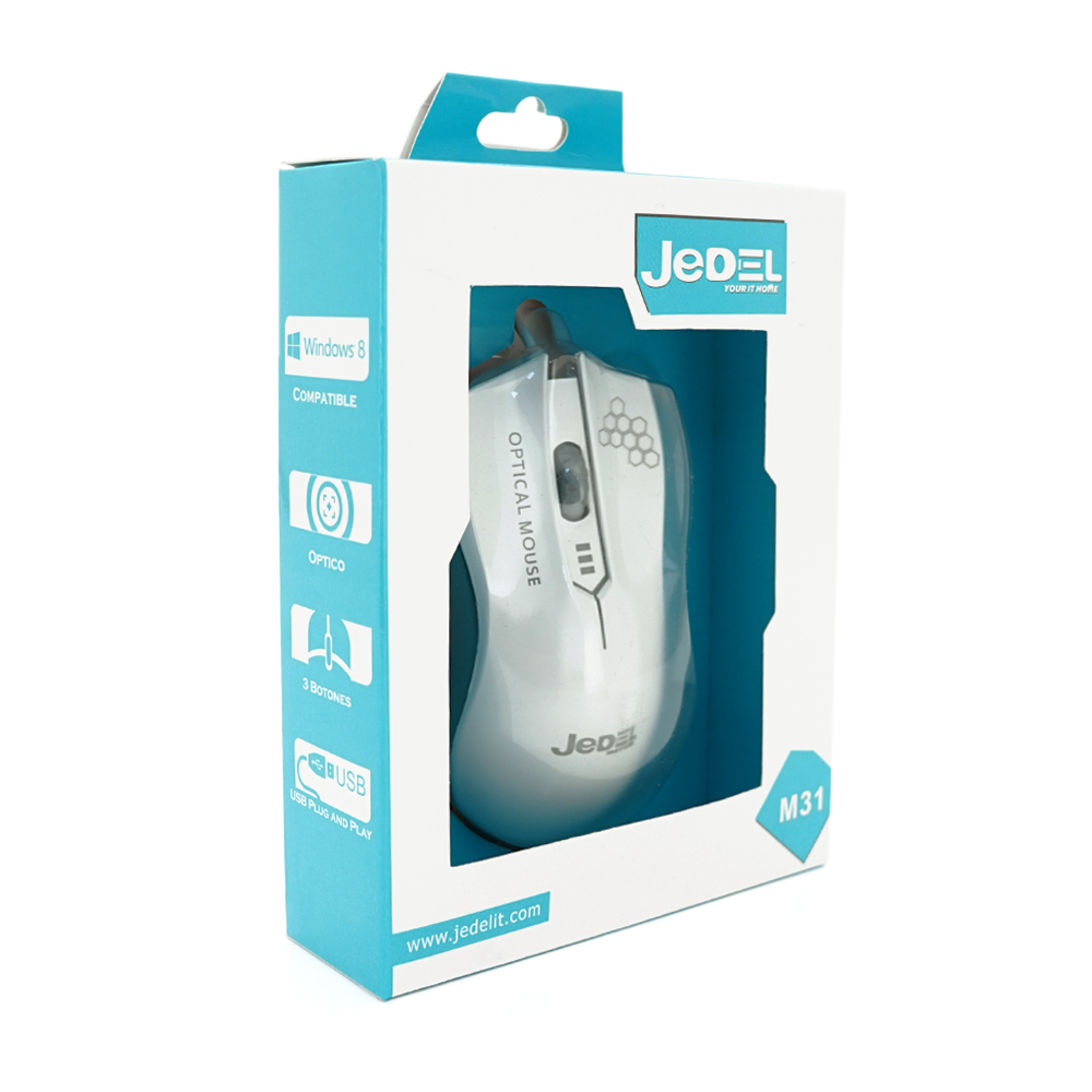 Комп'ютерна мишка провідна Jedel M31 Q100 White (38414) - фото 2