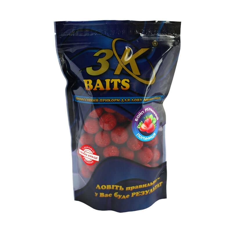 Бойл растворимый 3KBaits Клубника 20 мм 400 г (3KB1260)