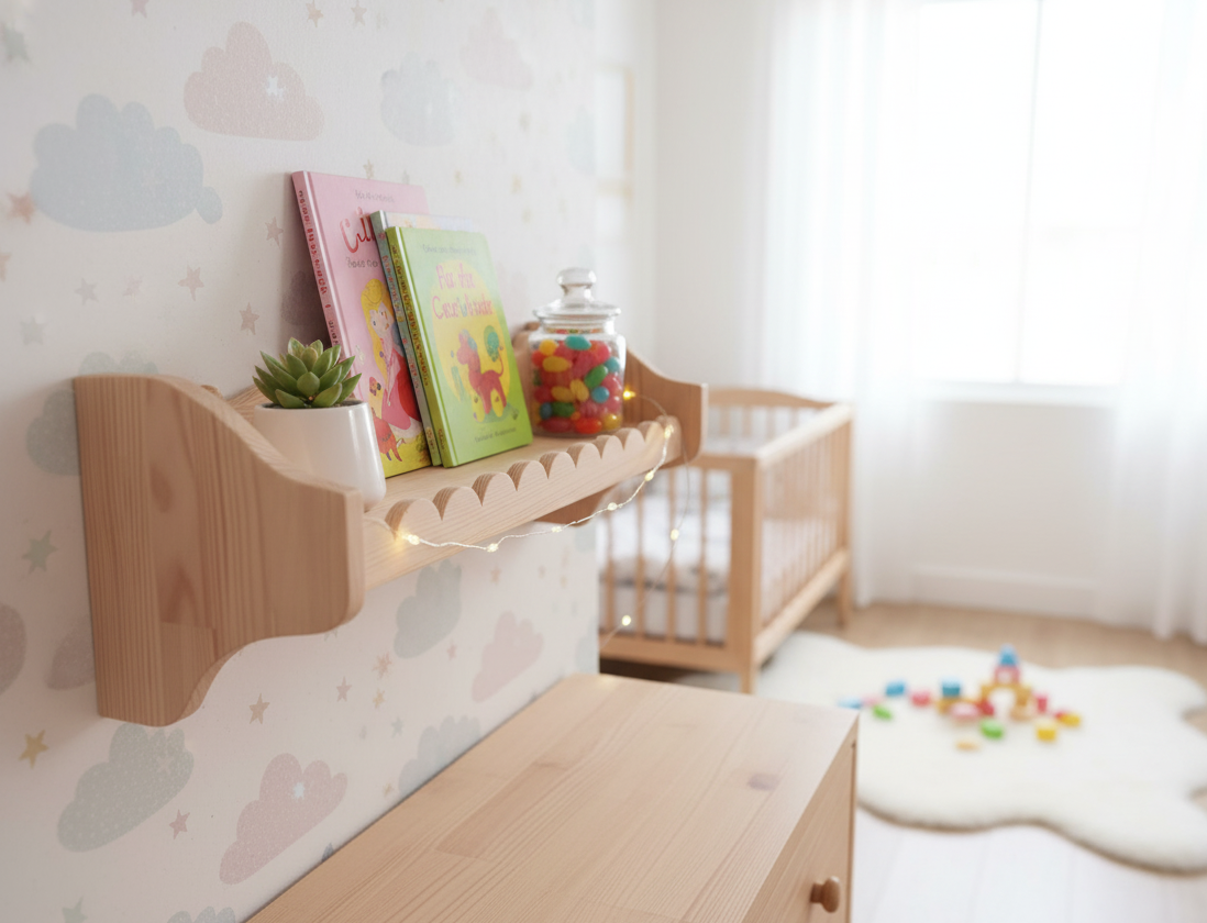 Полка навесная Belle деревянная (2192403142)