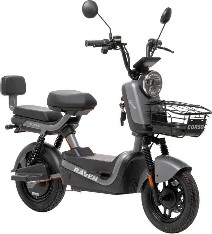 Электроскутер двухместный Corso Raven 800W 60V/20Ah Серый
