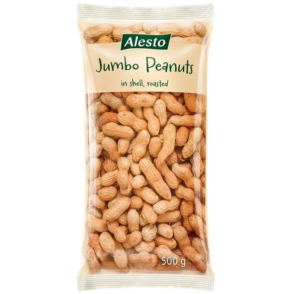 Арахіс Alesto Jumbo Peanuts смажений у шкарлупі 500 г (2503982411)