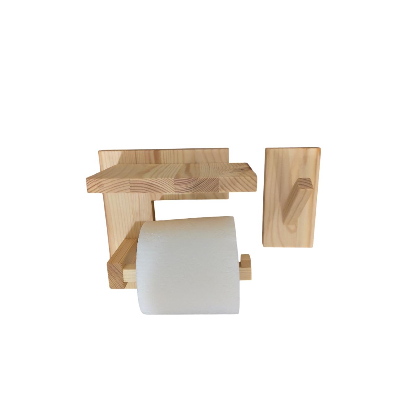 Держатель для туалетной бумаги с полочкой из дерева (2088456346) - фото 2 Держатель для туалетной бумаги с полочкой из дерева (2088456346) - фото 2