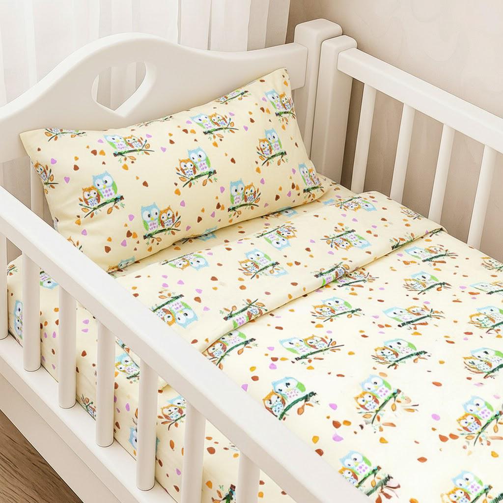 Постельное белье для новорожденных Zastelli 8815 Влюбленные совушки 110x140 см (14273)