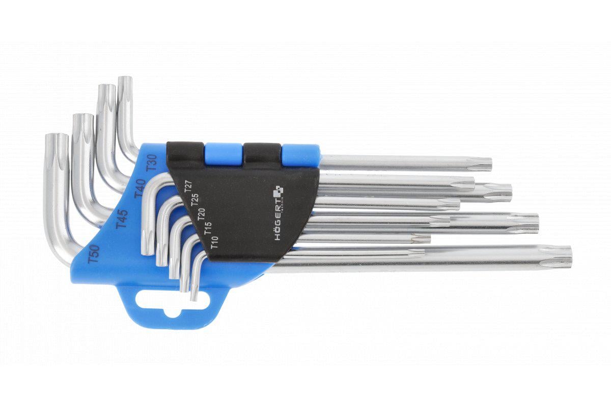 Набір Г подібних ключів TORX Crv довгі 9 шт. (HT1W809)