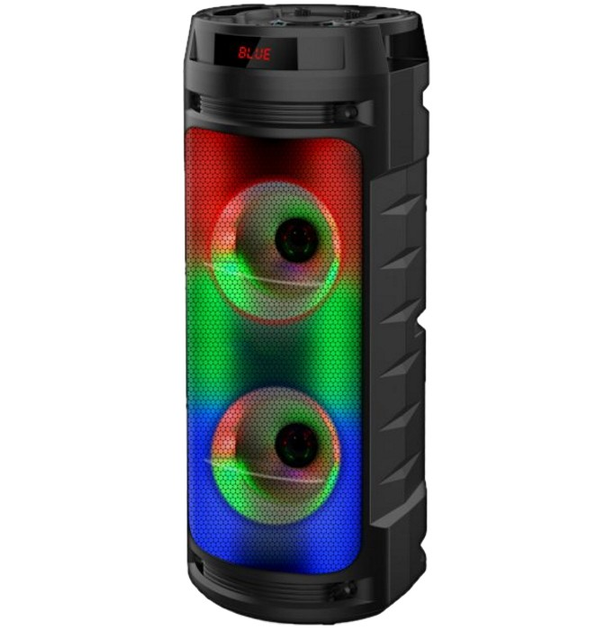 Портативная колонка ZQS-6210 Аккумуляторная с Bluetooth LED подсветкой USB/SD FM микрофон пульт дистанционного управления 30 Вт (ML-04559)