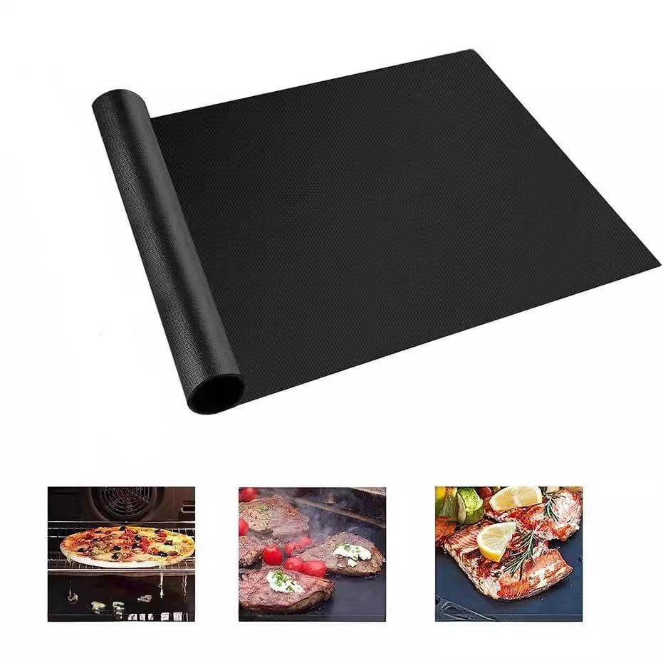 Килимок для гриля антипригарний BBQ grill sheet тефлоновий 33х40 см Чорний (2527164309) - фото 6