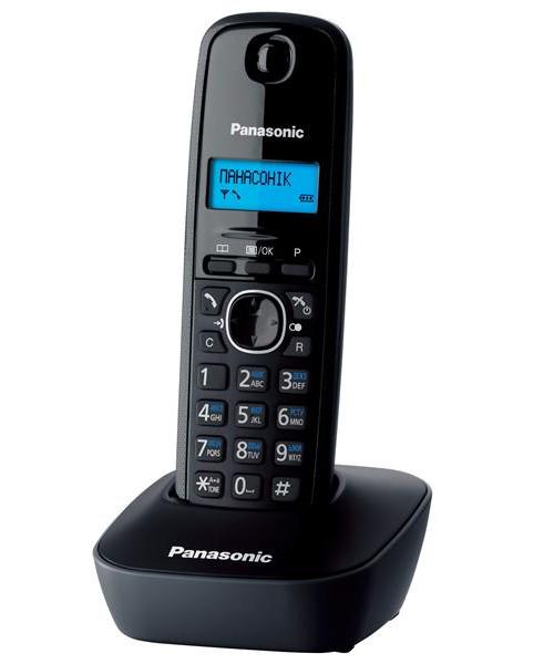 Радиотелефон Panasonic DECT KX-TG161111UAH Темно-серый (568192)