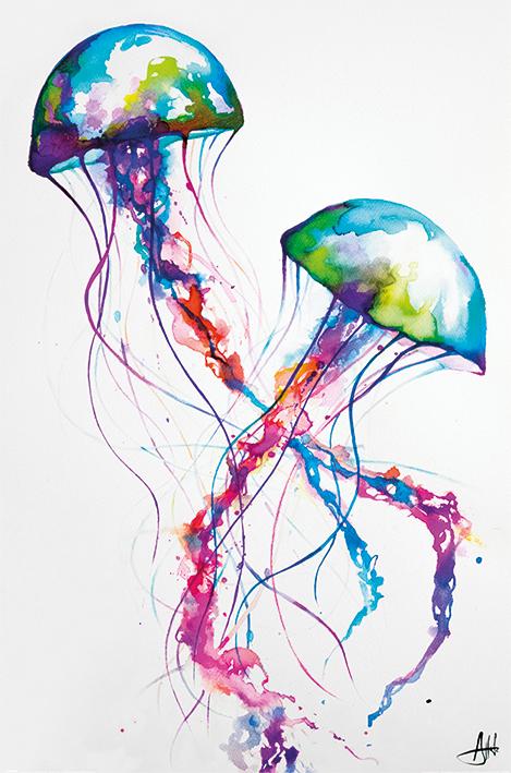 Постер плакат Марк Алланте Медуза/Marc Allante Jellyfish 61x91,5 см
