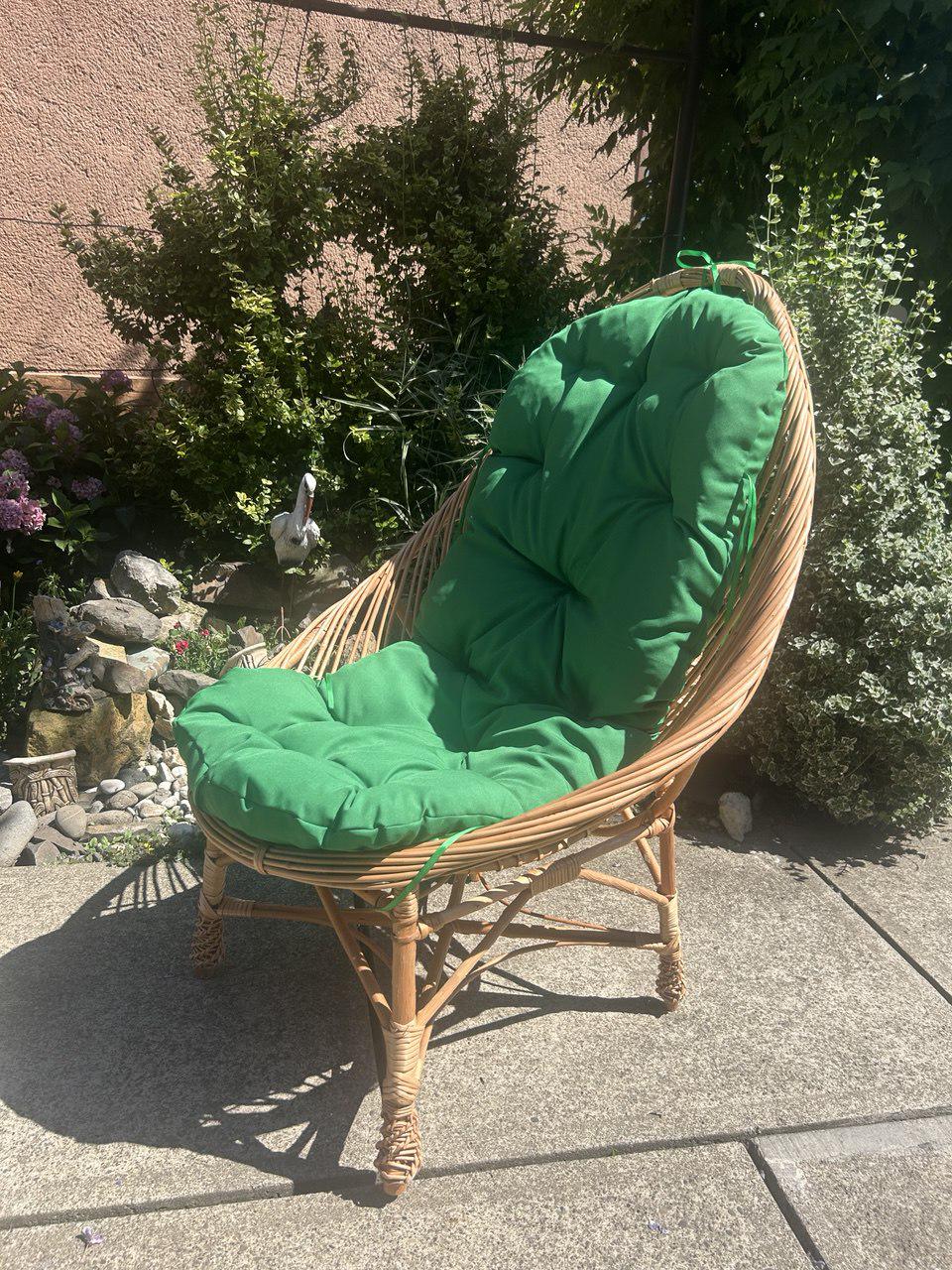 Кресло плетеное из лозы с подушкой ручная работа Сімейний Затишок Коричневый - фото 4 Кресло плетеное из лозы с подушкой ручная работа Сімейний Затишок Коричневый - фото 4