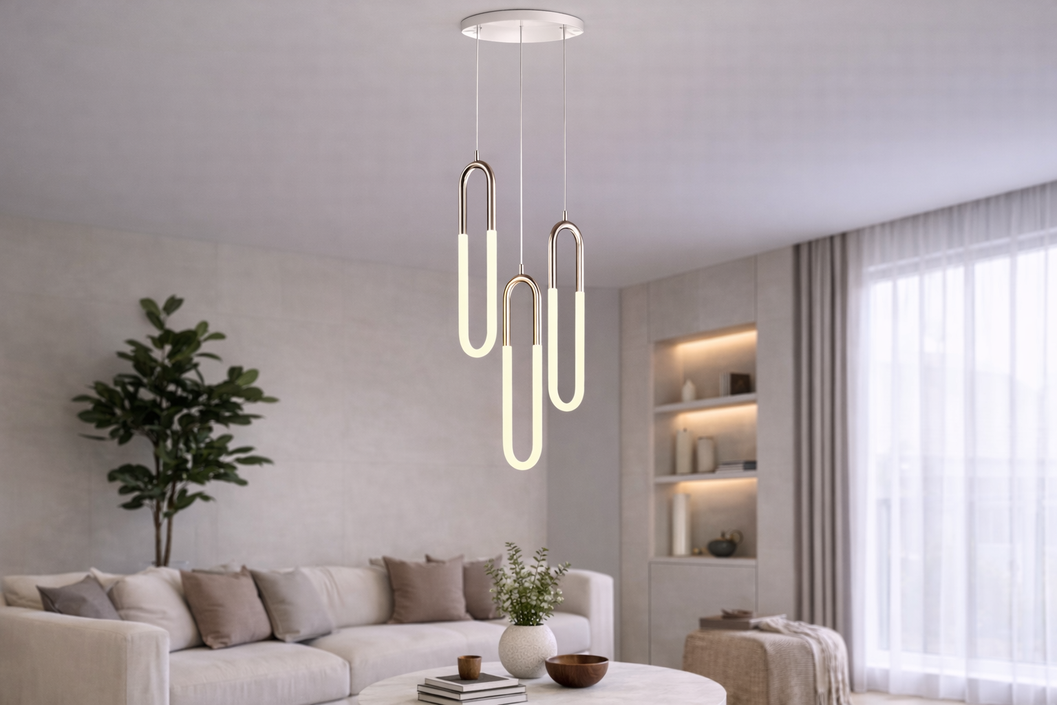 Люстра Clip LED блоки 3 штуки нейтральный свет 48W (2050/3CH)